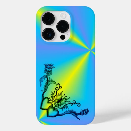 Herz mit Blume und Schmetterling Case-Mate iPhone Hülle (Rückseite)