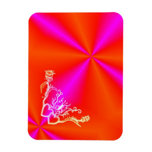 Herz mit Blume und Schmetterling im Tattoo-Stil Magnet