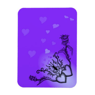Herz mit Blume und Schmetterling im Tattoo-Stil Magnet