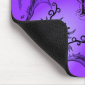 Herz mit Blume und Schmetterling im Tattoo-Stil Mousepad (Ecke)