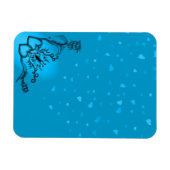 Herz mit Blume und Schmetterling Magnet (Horizontal)