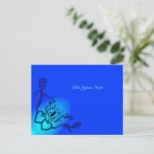 Herz mit Blume und Schmetterling Postkarte (Stehend Vorderseite)