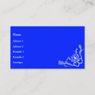 Herz mit Blume und Schmetterling Visitenkarte