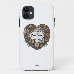 Herz mit Blumenkranz iPhone-Handyhülle HAMbyWG Case-Mate iPhone Hülle
