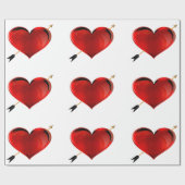 Herz mit Bogenpapier Geschenkpapier (Flach)