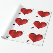 Herz mit Bogenpapier Geschenkpapier (Ungerollt)