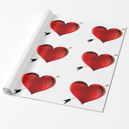 Herz mit Bogenpapier Geschenkpapier (Ungerollt)