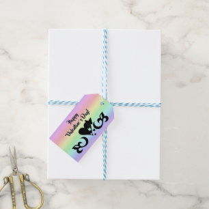 Herz mit Butterfly und Lily-Magnetkarte Geschenkanhänger