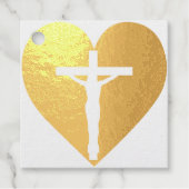 Herz mit Christus Geschenkanhänger (Vorderseite)