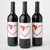 Herz mit cupid Geschenk für Sie Weinetikett (Flaschen)