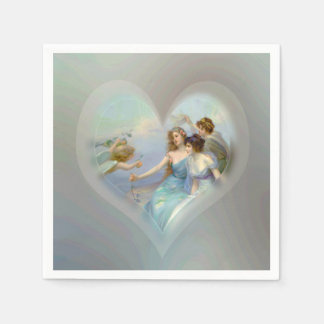Herz mit Cupid und Ladys Serviette