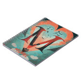 Herz mit dem Buchstaben M Notizblock (Linke Seite)