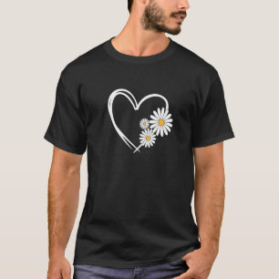 Herz mit dunklen Blume Milchprodukte mit Herz-Outl T-Shirt