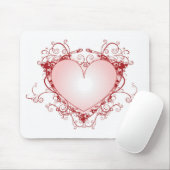 Herz mit Filigran geschmückt Mousepad (Mit Mouse)