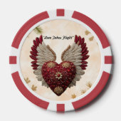 "Herz mit Flügeln" Pokerchips (Vorderseite)