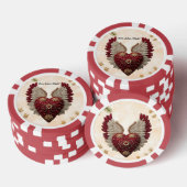 "Herz mit Flügeln" Pokerchips (Stapel)