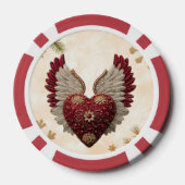 "Herz mit Flügeln" Pokerchips (Rückseite)