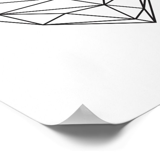 Herz mit geringer Polynesität Poster (Ecke)