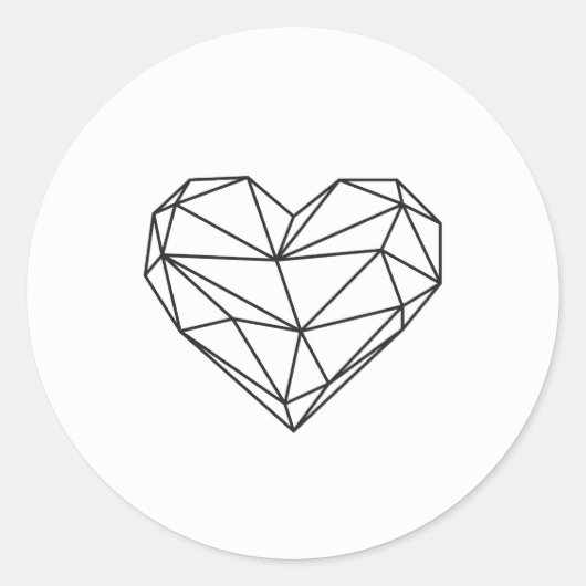 Herz mit geringer Polynesität Runder Aufkleber (Vorderseite)