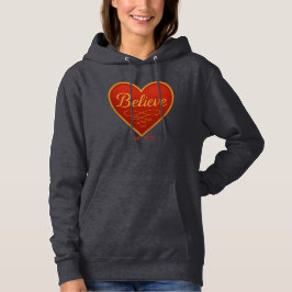 Herz mit Glaube in Gold Hoodie