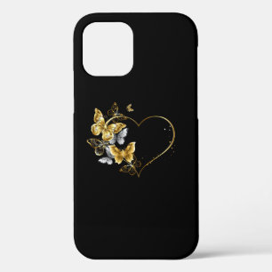 Herz mit goldenen Schmetterlingen Case-Mate iPhone Hülle