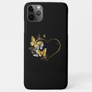 Herz mit goldenen Schmetterlingen Case-Mate iPhone Hülle
