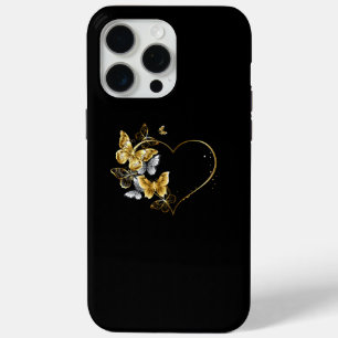 Herz mit goldenen Schmetterlingen Case-Mate iPhone Hülle