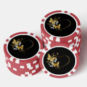 Herz mit goldenen Schmetterlingen Pokerchips (Stapel)