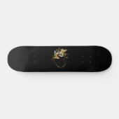 Herz mit goldenen Schmetterlingen Skateboard (Horizontal)