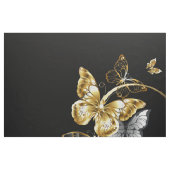 Herz mit goldenen Schmetterlingen Stoff (Fat Quarter (45,7 x 55,9 cm))