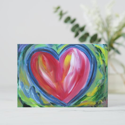 Herz mit Hoffnung Custom Kleine Einladung oder Ein (Stehend Vorderseite)