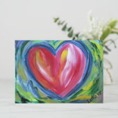 Herz mit Hoffnung individuelle Einladung oder Einl (Stehend Vorderseite)