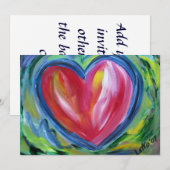 Herz mit Hoffnung individuelle Einladung oder Einl (Vorne/Hinten)