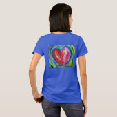 Herz mit Hope Painting Liebe Custom Art T - Shirt (Schwarz voll)