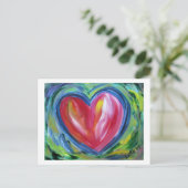 Herz mit Hope Postcard Postkarte (Stehend Vorderseite)