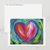 Herz mit Hope Postcard Postkarte (Vorne/Hinten)