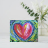 Herz mit Hope Postcard Postkarte (Stehend Vorderseite)