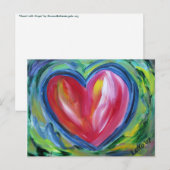 Herz mit Hope Postcard Postkarte (Vorne/Hinten)