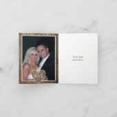 Herz mit Initialen auf Holz Hochzeit Danke (Innenseite)