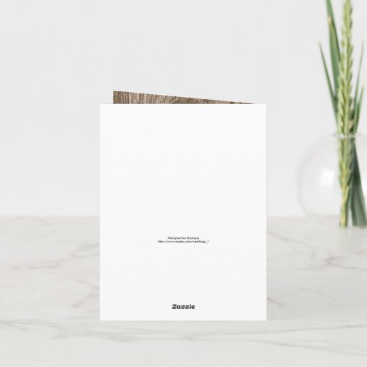 Herz mit Initialen auf Holz Hochzeit Danke (Rückseite)