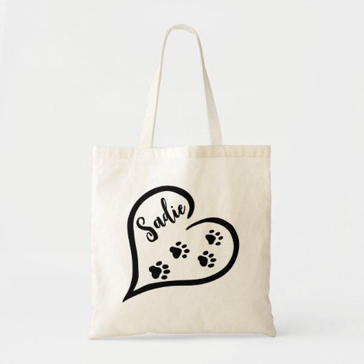 Herz mit Klauen und Individuelle Name Tasche für H (Vorne)