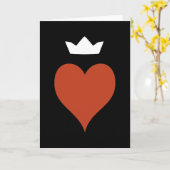 Herz mit Krone Karte (Gelbe Blume)