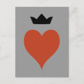 Herz mit Krone Postkarte (Vorderseite)