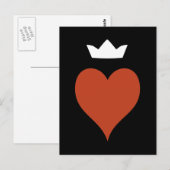 Herz mit Krone Postkarte (Vorne/Hinten)