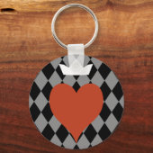 Herz mit Krone Schlüsselanhänger (Vorderseite)