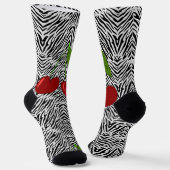 Herz, mit Leopard Socken (Gewinkelt)