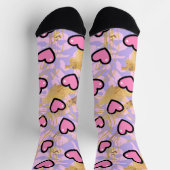 Herz, mit Leopard  Socken (Oben)