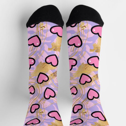 Herz, mit Leopard Socken (Oben)