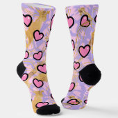 Herz, mit Leopard Socken (Gewinkelt)
