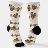 Herz, mit Leopard Socken (Gewinkelt)